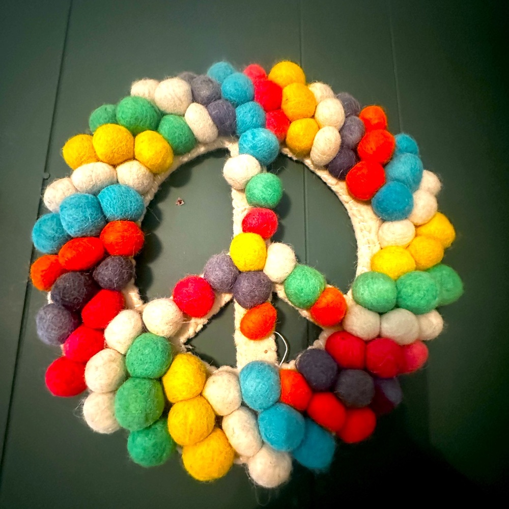 Peace sign wall decor